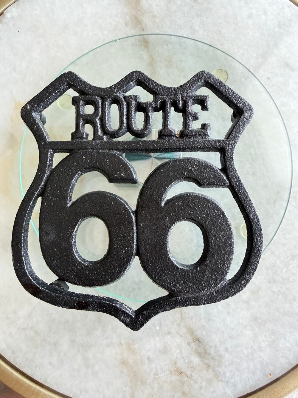Route 66 Cast Iron Trivet 2026 Centennial Americana Kitchen Decor 6 Inch